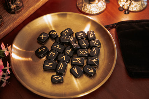 Black Jasper Rune Set
