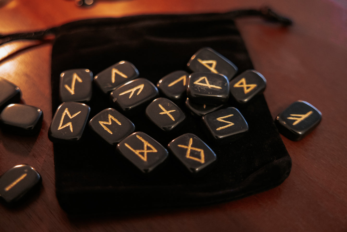 Black Jasper Rune Set