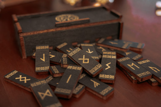 Wooden Box Rune Set - Black
